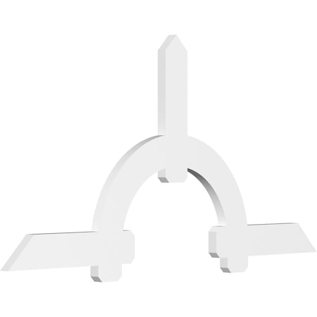 Ekena Millwork Ericson Architectural Grade PVC Gable Bracket, 84"W x 42"H x 2"D x 6"F, 12/12 Pitch GBP084X42X0206ERI00